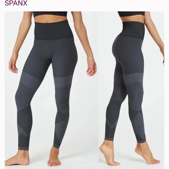 Spanx Look at Me Now Seamless Moto
Leggings Indigo Sky Size L $88 - Picture 2 of 10